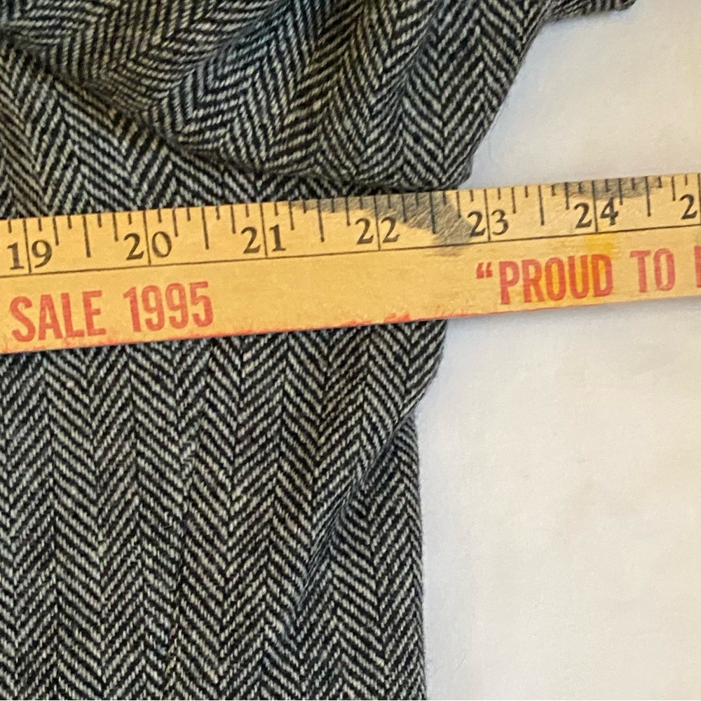 Men's Vintage 100% Virgin Wool Tweed Herringbone Single Breasted Blazer 42S - Picture 9 of 17